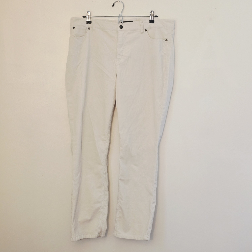 Talbots Women's 16P Cream White Flawless Five-Pocket Pants